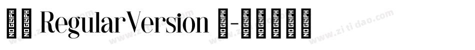小白 RegularVersion 1字体转换